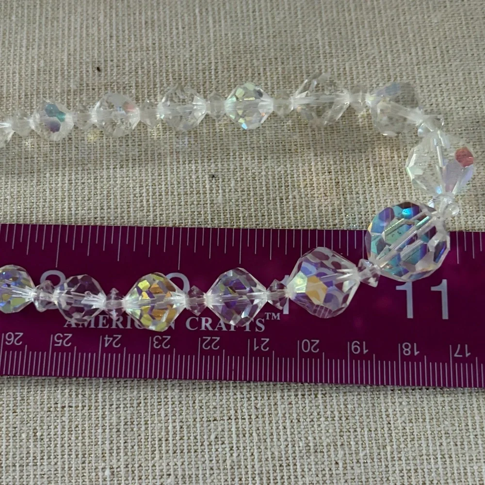 Crystal Aurora Borealis Bead Necklace - Classic Women's Jewelry - Picture 2 of 3